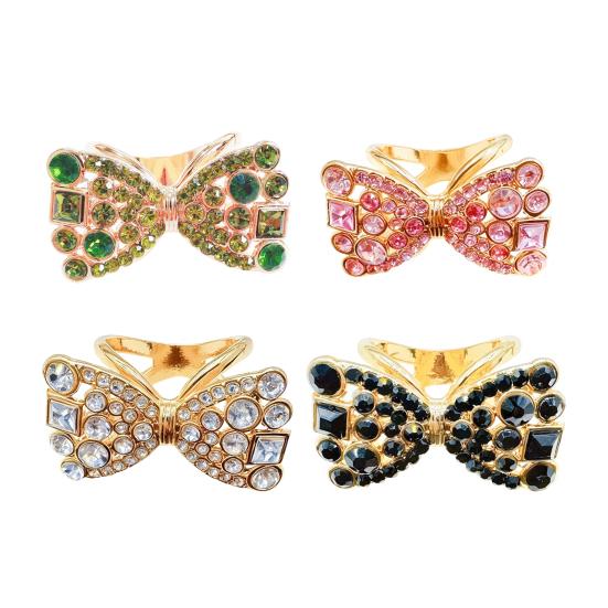 Rhinestone Bow Scarf Ring Sparkling Silk Scarf Ring Elegant X-shaped Scarf Holder Ring for Women Shawls Neckerchiefs Shirts