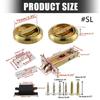Rustproof Invisible Door Handle Lock Replacement Indoor Circular Pull Rings Lock Hardware for Sliding Doors Easy to Install