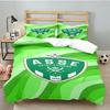 3PCS Green Saint-Etienne Football  Bedding set,Ideal for1pc Duvet Cover And 2pcs Pillowcases Perfect for Christmas gift,Ideal for Bedroom, Dormitory