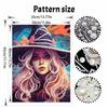 Halloween witch pearl painting art full pearl handmade diy home decorations