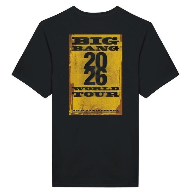 Vendita Calda BIGBANG 2026 World Tour Maglietta Double-Sided Y2K Uomo Donna Moda T-shirt Trendy Grafica Vintage Retro Maglietta Oversize