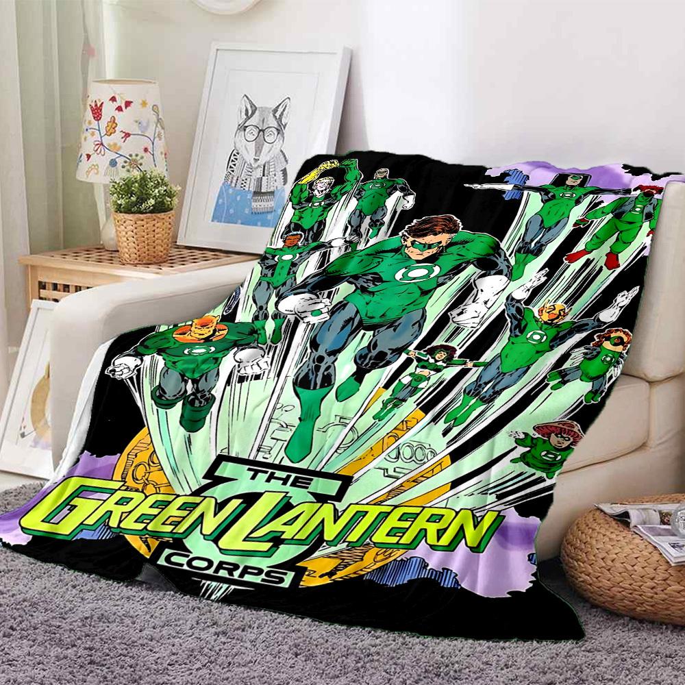 1pc Green Lantern Corps Blanket Polyester Fiber, All Season Comfort for Sofa, Bed, Office, Car, Camping Ideal Home Decor & Gift, Office Comfort
