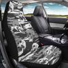 Car Seat Cover Four Seasons Universal Halloween Skull Print Decoration Car Seat Cover Front Row