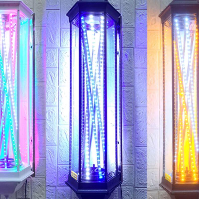 Letrero LED Giratorio de Poste de Barbería