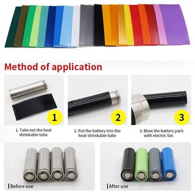 200 Stück/Packung Li-Ionen-Hülle Schrumpfschlauch PVC Einzel 18650 Batterie Schrumpffolie Flachbandhüllen