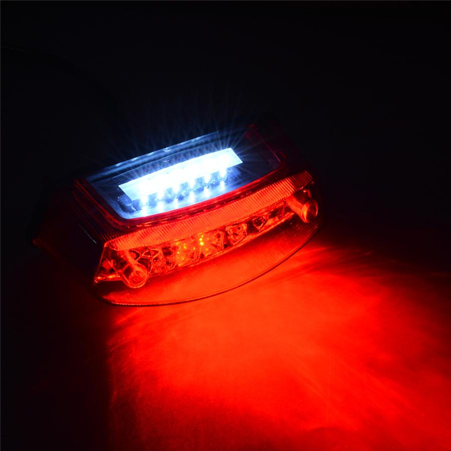 Universal 1pc 12V 21 LED Motorcycle Plate Light Red Tail Rear Lights Brake Stop Lamp