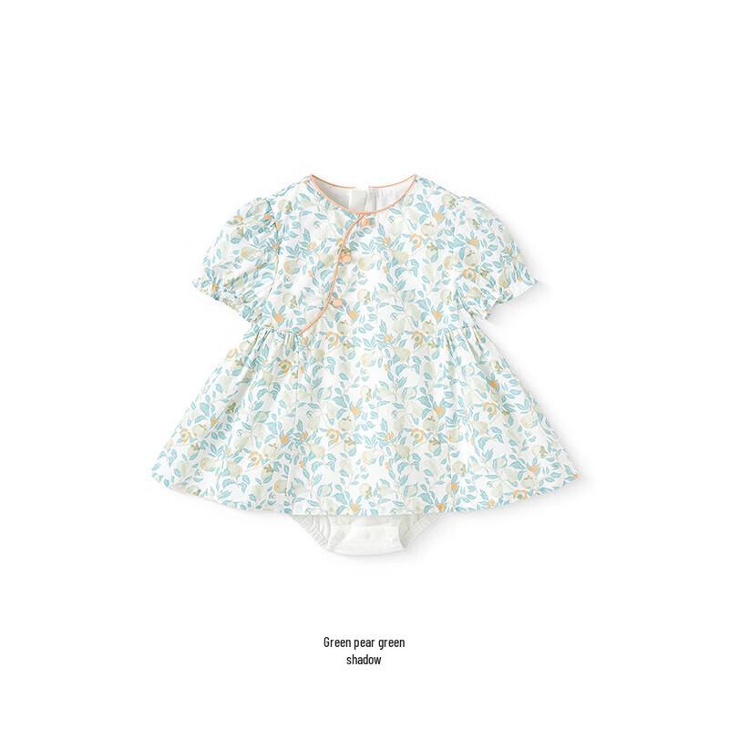 YEEHOO Baby Girls' Chinese Style Summer Breathable Bodysuit