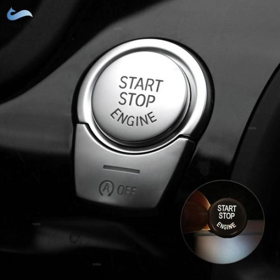 Silver Engine Start Stop Push button Stickers for BMW 5 6  7 series F10 GT F07