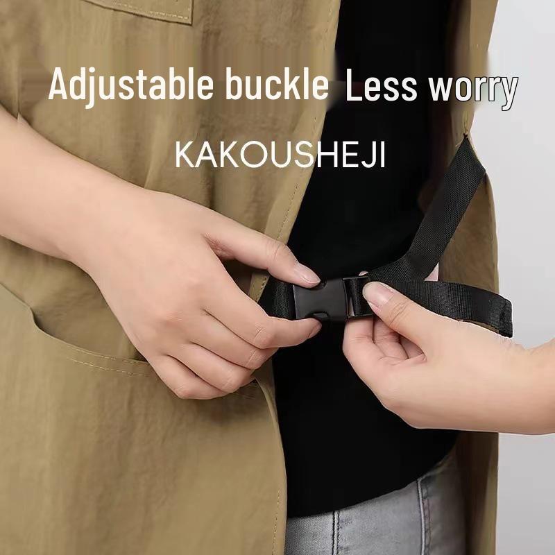 Wasserdichte, fleckenabweisende Schürze im japanischen Stil für Backen, Catering und Nageldesigner