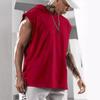 Casual Pullover Sports Men's T-shirt Sleeveless Hooded Loose Fit Men