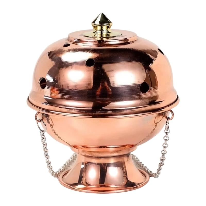 Classical Copper Hanging Incenses Burners Traditional Tibetan Censers Stove with Chain For Family Use And Table Decors