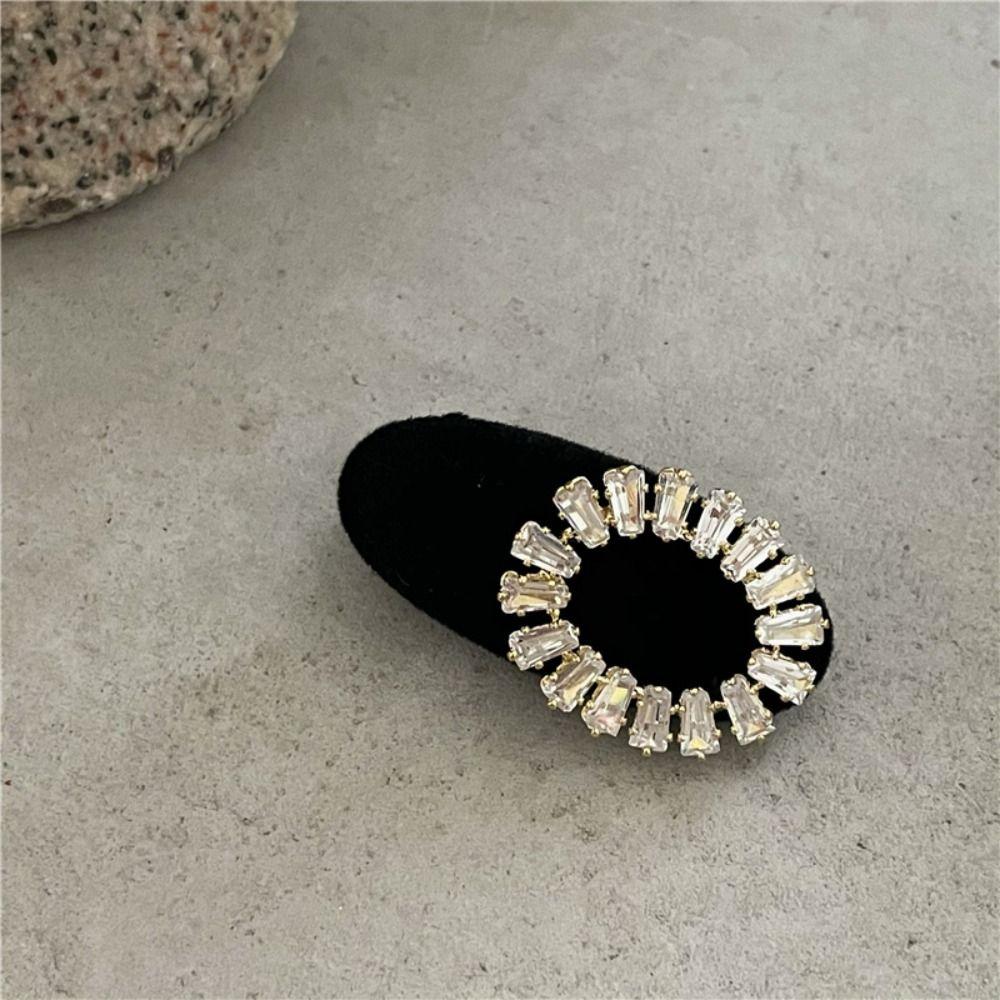 Clip Zircon Hairband Bow Girls Hair Clip Velvet Duckbill Clip Korean Style Hairpin Sweet Barrettes