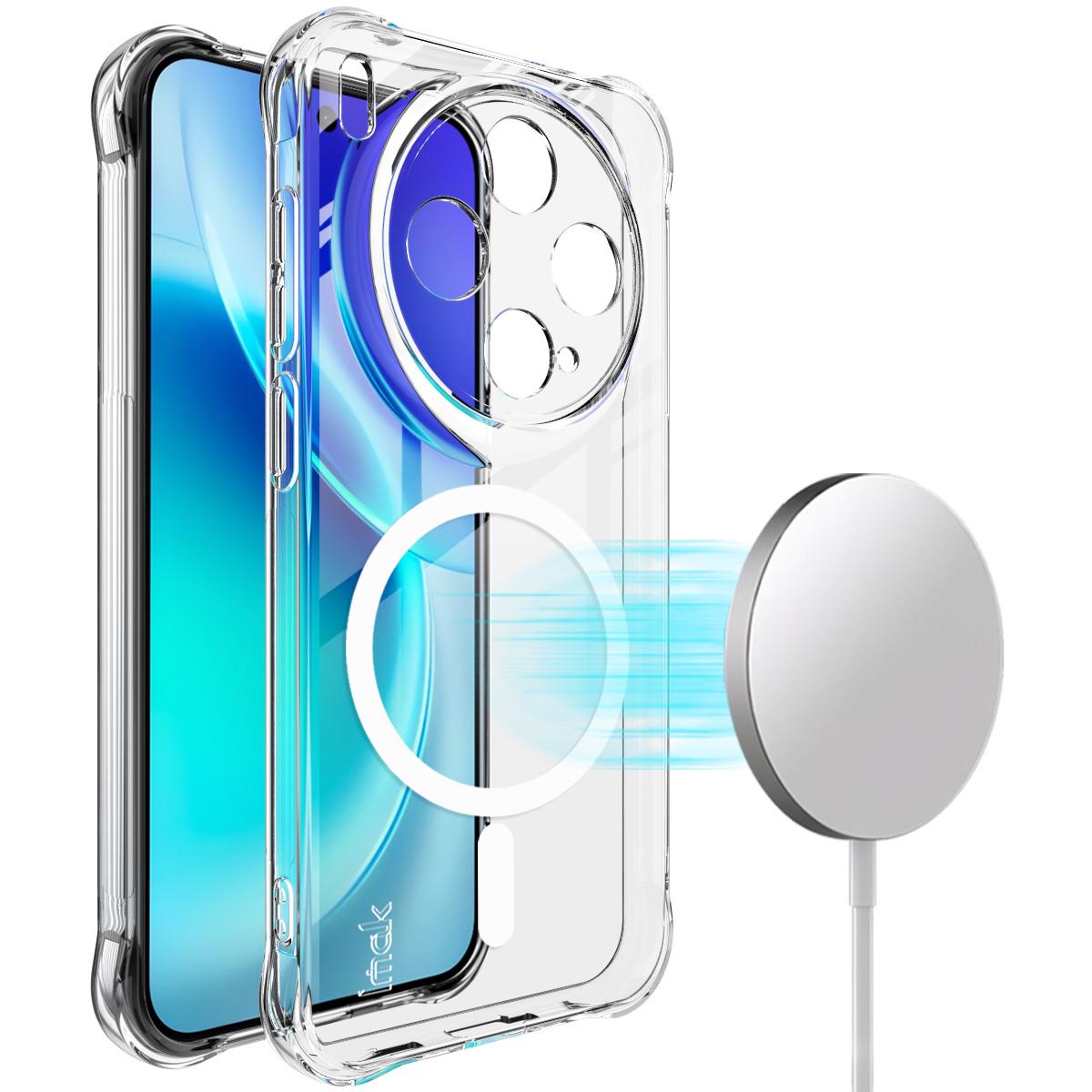 For Vivo X300 5G Phone Case IMAK Shock-resistant Soft Magnetic Case Vivo X300 5G белый