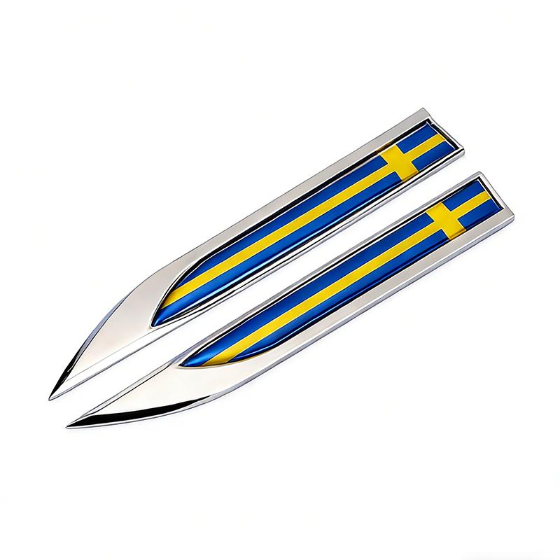 Fqshd6 2PCS Car Accessory Side Doors Blade Car Stickers Car Accessories For Volvo Rdesign Polestar AWD V50 S60 XC60 S40 XC40 XC90 V60