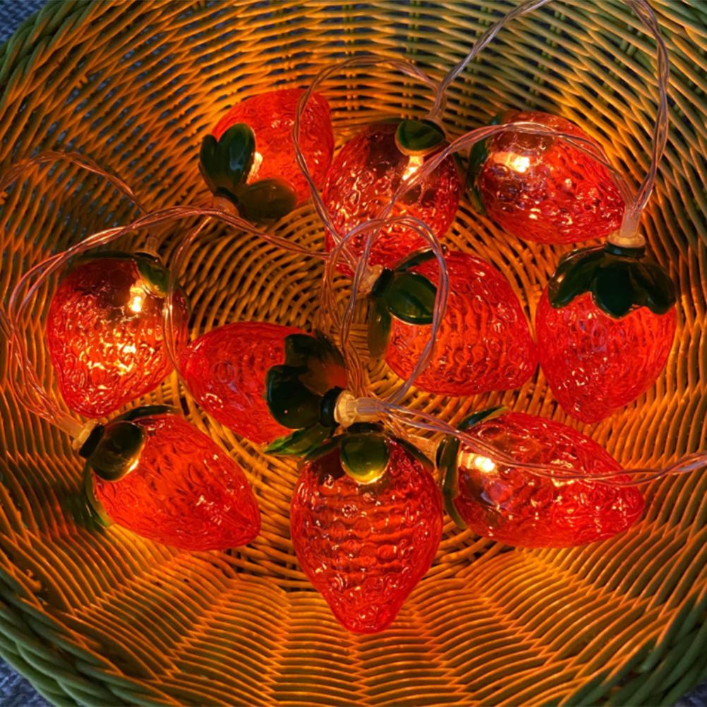 3 Meters 20LED Strawberry String Lights Battery Powered Indoor Outdoor Lighting Lamp for Wedding