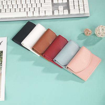 New Women's Wallet, Solid Color Bag, Card Bag, Women's High-end Sense of Small, Simple and Trendy Coin Purse Bag