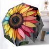 1pc Sunflower ArtworkAutomatic Open/close Umbrella, 8-Rib Sturdy Structure, Portable Travel Umbrella, Parties, Everyday Usec61