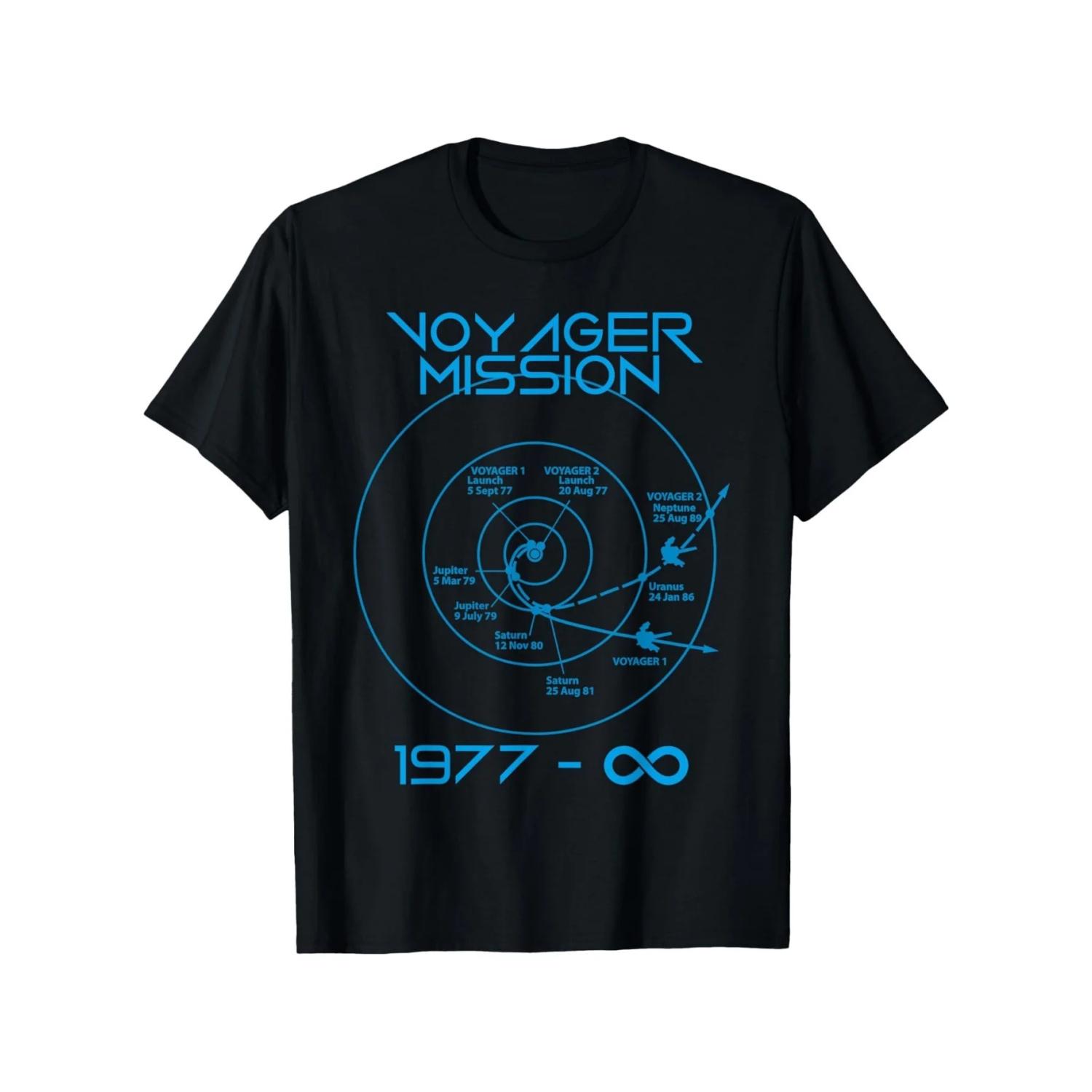 

Traveler 1 and 2 Spacecraft Space Exploration Trajectory T-shirt Men s Clothing, 100% Material Men s T-shirt Size S-4XL Optional XXXXXL чорний