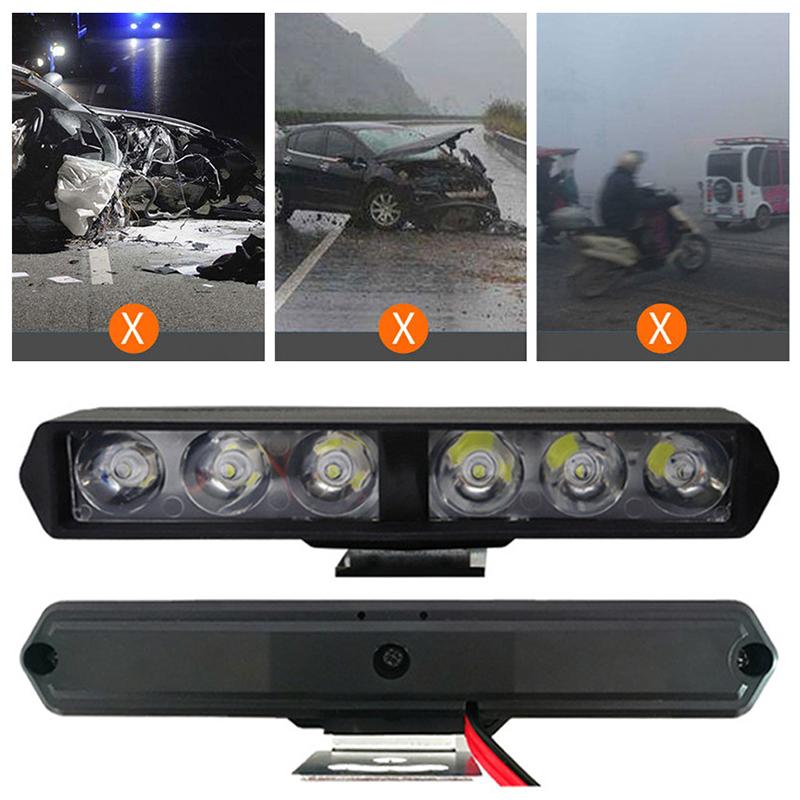 6Led Motorcycle Headlight Spotlights Electric Vehicle Scooters Autocycle Modified Bulbs Flash