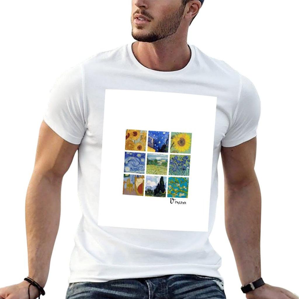 Van Gogh Collage Art Gift TShirt Breathable Sportswear TShirt for Unisex