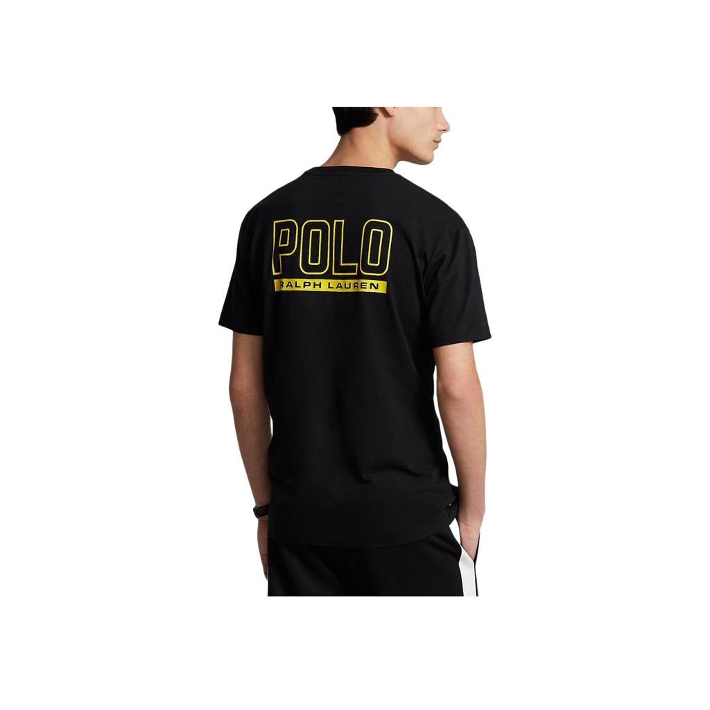 Polo Ralph Lauren SS23 Logo Print Loose Fit Crew Neck T-Shirt Men Tops Black 710901164-003