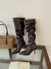Long boots autumn and winter new women's boots pointed high but knee long boots stiletto Martin boots