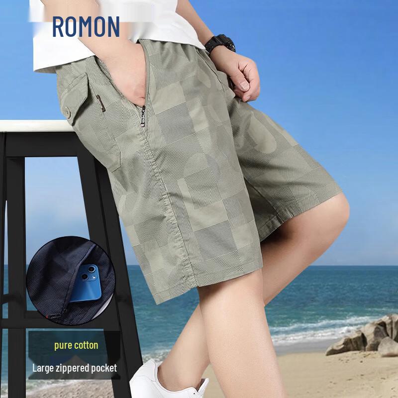 ROMON Men s Loose Fit Cargo Beach Shorts 5XL