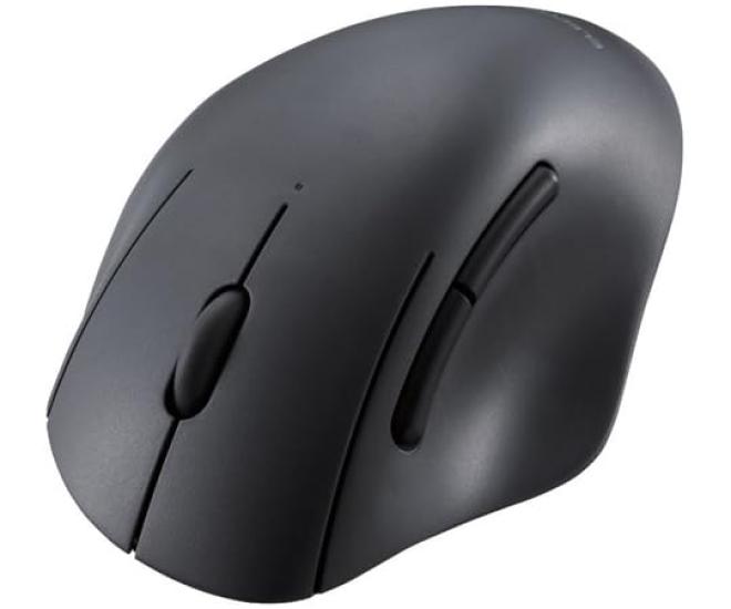 ELECOM SHELLPHA Wireless Multi-Touch Mouse, 5 Buttons, Medium Size, Quiet Design, Black, M-SH20MBSKXBK