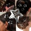 2/50pcs Y2K Silver Star Hair Clips for Girls Filigree Star Metal Snap Clip Hairpins Barrettes Hair Jewelry Nickle Free Bobby Pin