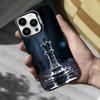 Chess Board Art Pieces Phone Case For iPhone 16,15,14,13,12,11,Mini,Pro,MAX Black Matte Shockproof Cover
