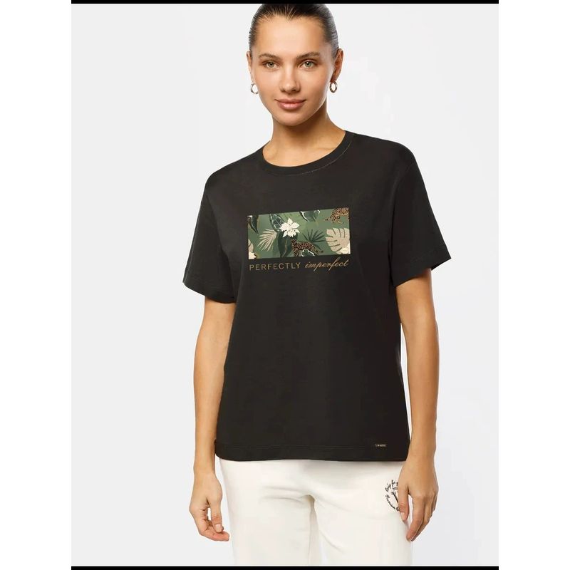 Loose Printed T-shirt Western Style New Fashion Loose Casual Print Short sleeve Cotton T-shirt Top