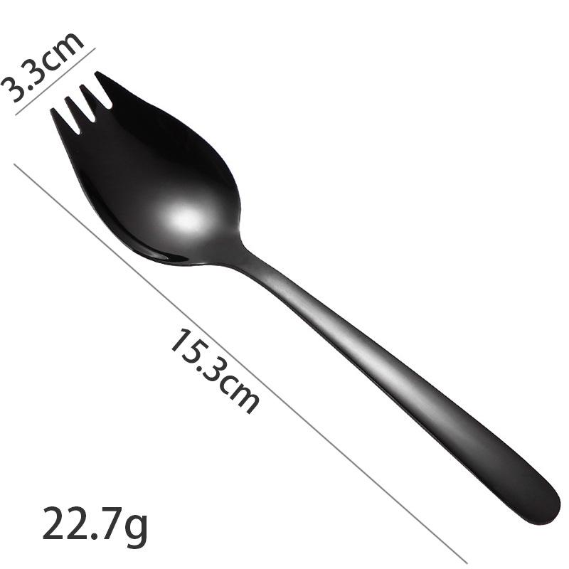 13.5cm Stainless Steel Salad Spoon Fruit Dessert Fork Afternoon Tea Portable Tableware 5 Colors Kitchen Small Spoons