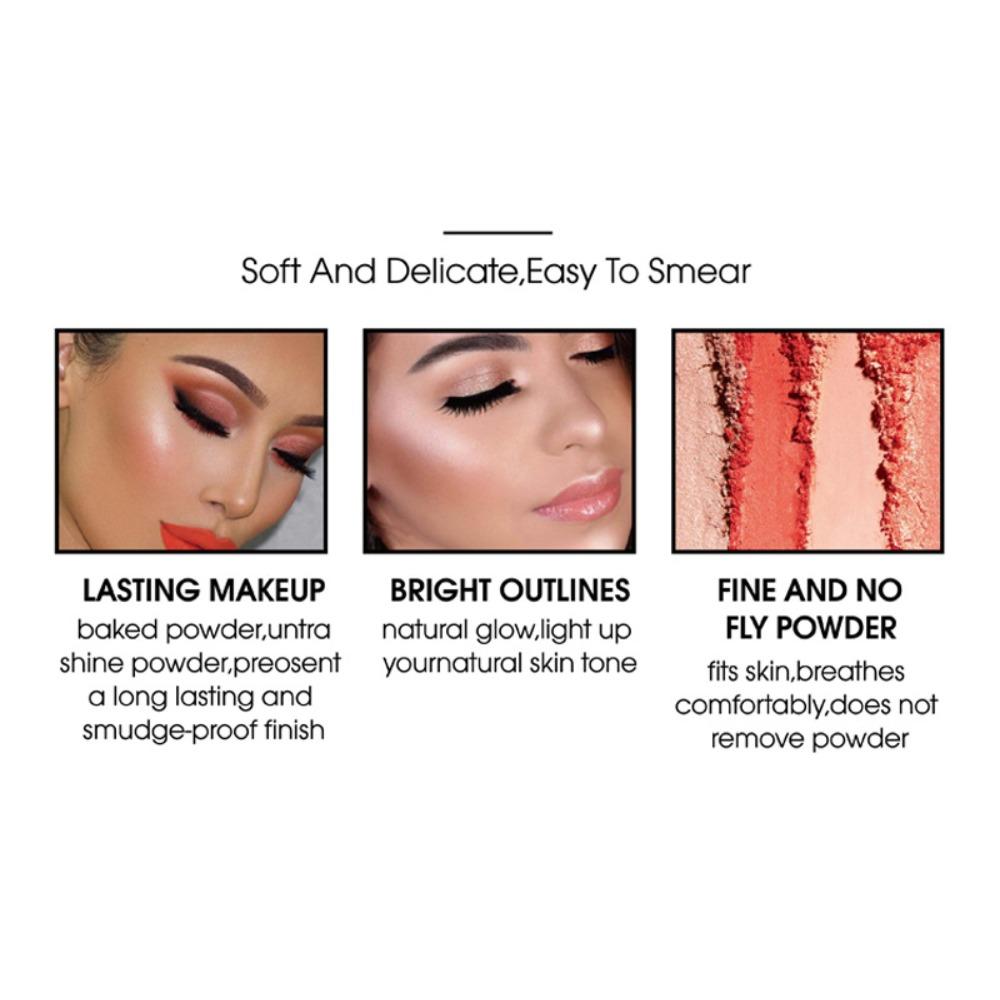 Shell-Puder-Lidschatten-Puder ist zart, ohne fliegenden Puder, um die Hautfarbe aufzuhellen, Perlmutt-Reparatur, Hochglanz-Rouge-Grillplatte