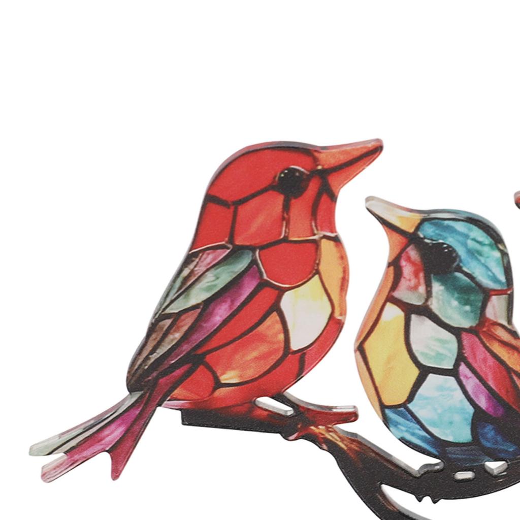 Double Sided Acrylic Bird Ornament 2D Decorative Bird Figurine Home Office Decor
