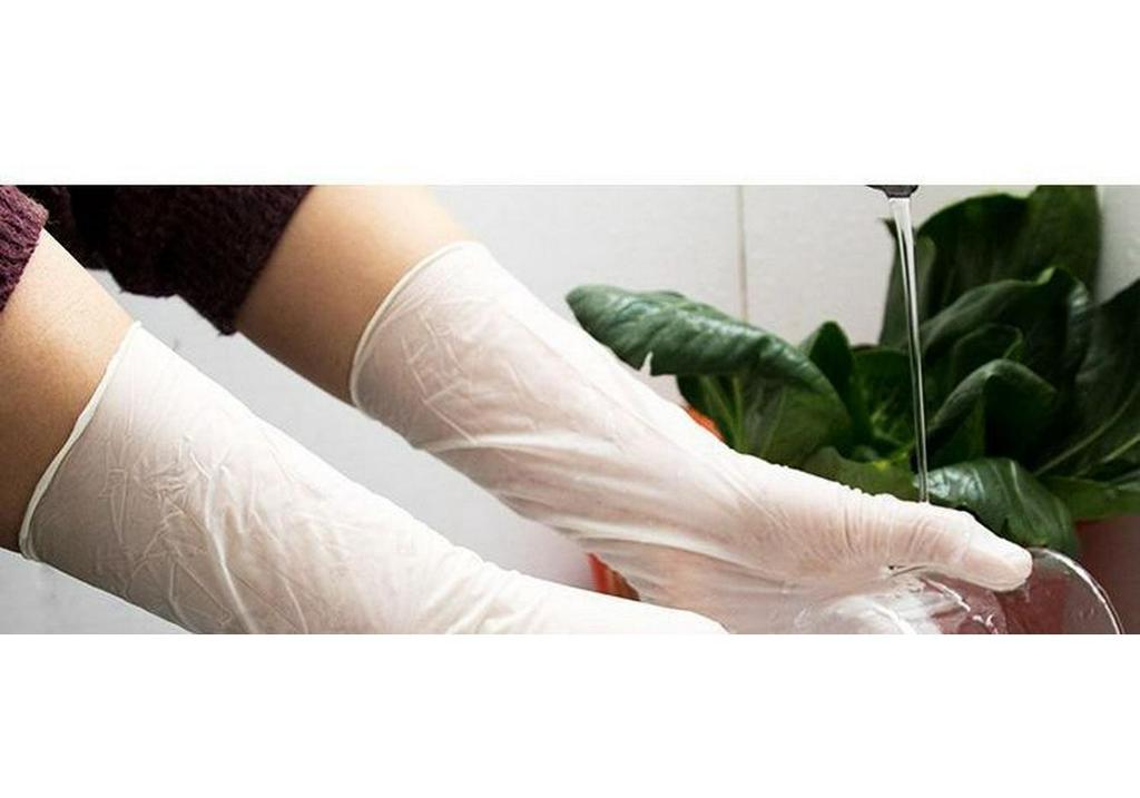 Extended Thick Waterproof Nitrile Disposable Gloves for Dishwashing and Catering