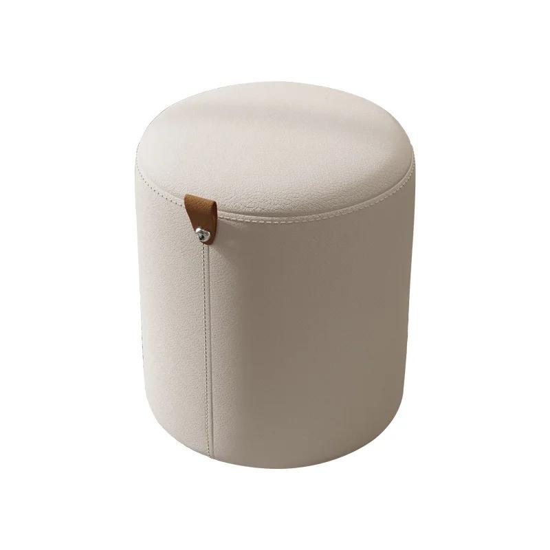 Dressing Stool, Home Living Room Shoe Changing Stool, Rotating Bedroom Circular Stool, Low Stool with Handle, Coffee Table Stool