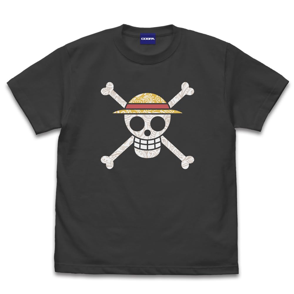Official Cost Performance One Piece Straw Hat Crew Pirate Flag Paisley T-Shirt SUMI Size L