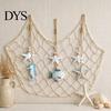 Nautical Wall Decor Wooden Starfish Hanging Decoration, Coastal Ornament, Ocean Boho Style Art Theme for Home Beach Lake House Sea Ornaments