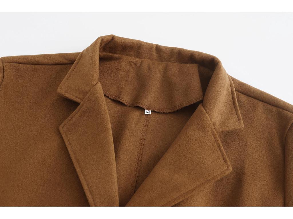 British Style Men's Wool Trench Coat, Autumn/Winter Long Coat