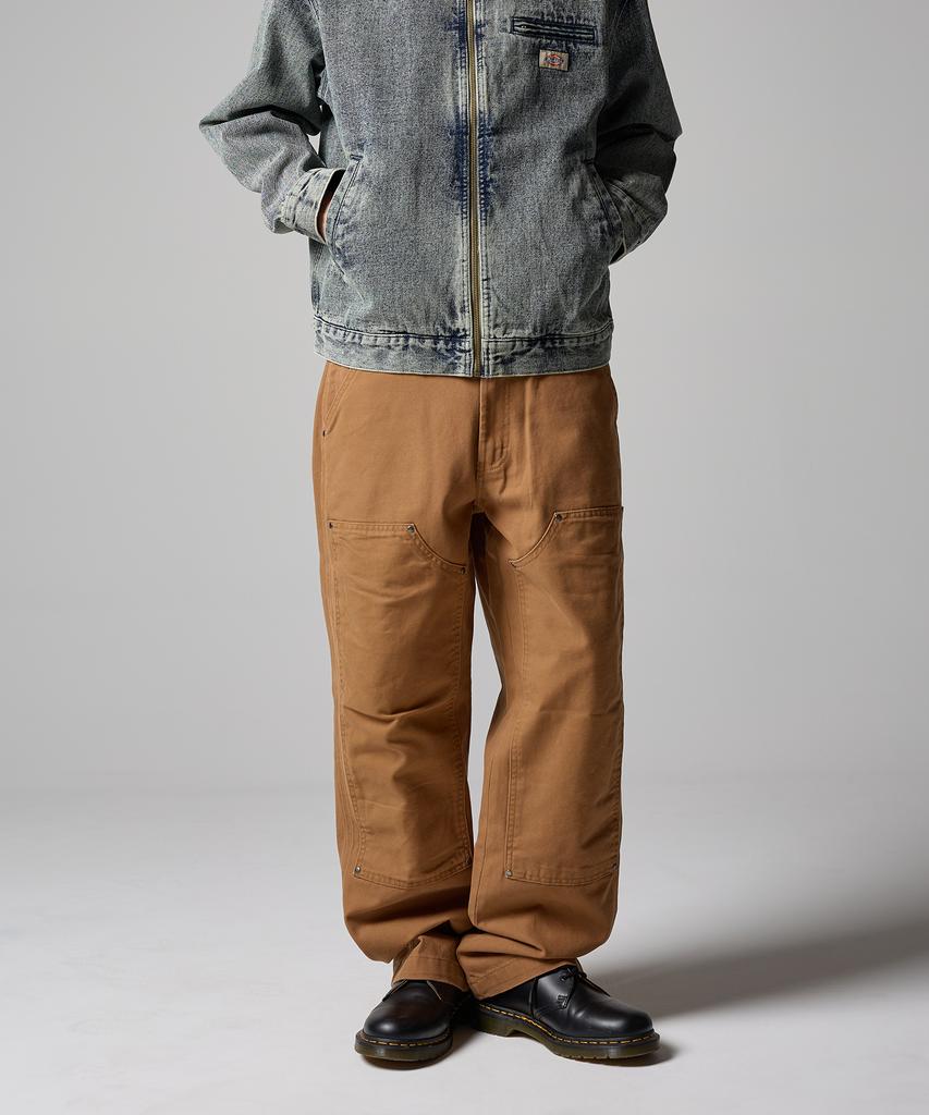 DICKIES Stonewashed Duck Canvas Double Knee Pants Brown Duck