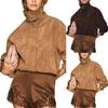 Women's Retro Slim Fit Long Sleeve Chain Jacket for Women Casual Outerwear