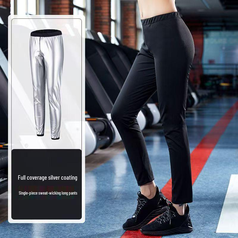 Women's Sauna Sweat Suit: High Waist Sweat Pants for Running, Exercise, Body Shaping, Plus Size Fitness, Fat Burning