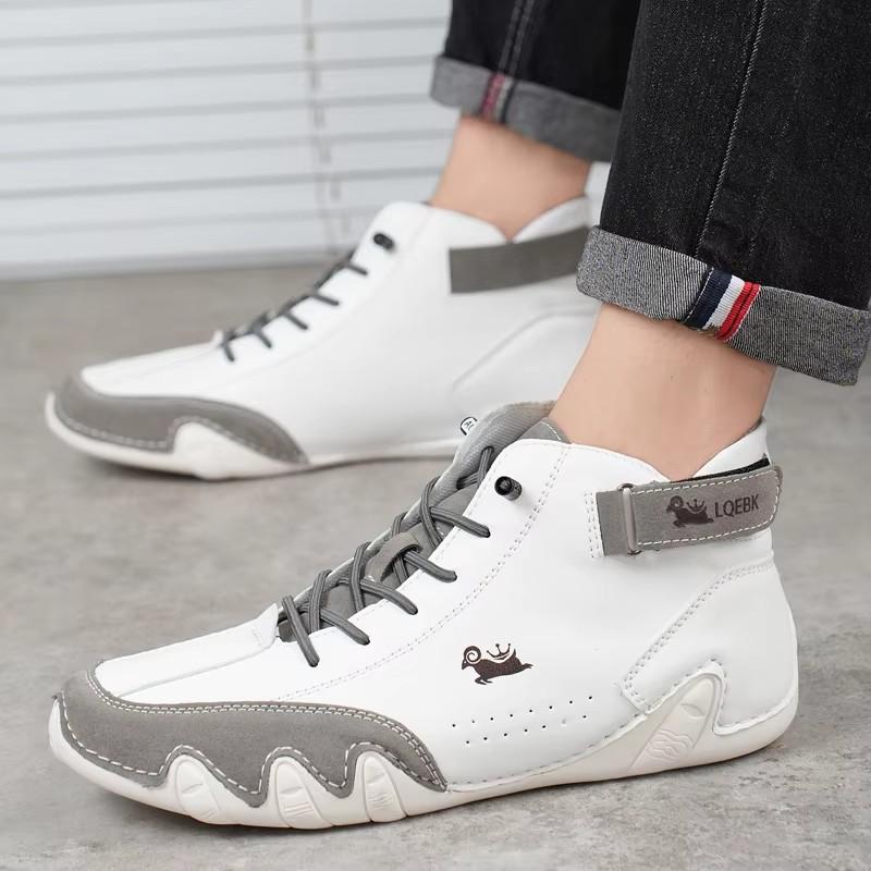 Women's Travel Boots Luxury Brand Waterproof Anti Slip Rubber Sole Elegant Fashionable British Trend Minimalist Off White Shoes