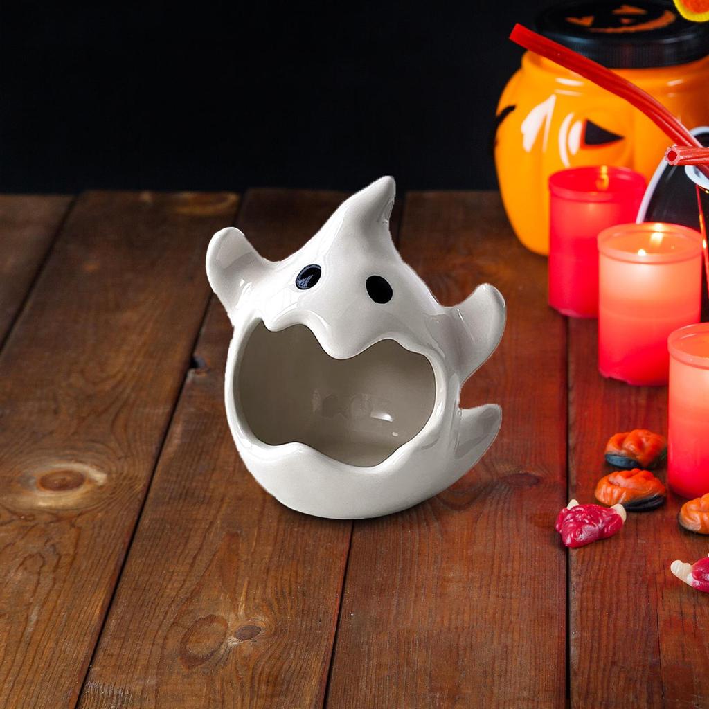 Figurine Candy Dish Halloween Decoration Creative Tea Light Candle Holder Decorative Statue for Desk