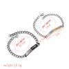 Men / Women Fashion Concise Metal Chains Cross Pattern Bracelet Cool Lovers Hand Chains