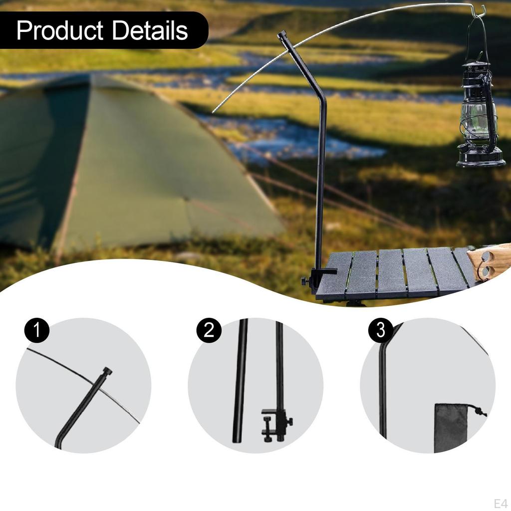 Camping Lantern Stand Lamp Hook Hanging Light Holder for Picnic