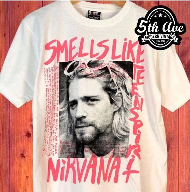 Kurt Cobain Nirvana Smells Like Teen Spirit - New Vintage Band T shirt Unisex T-Shirt XXXXL