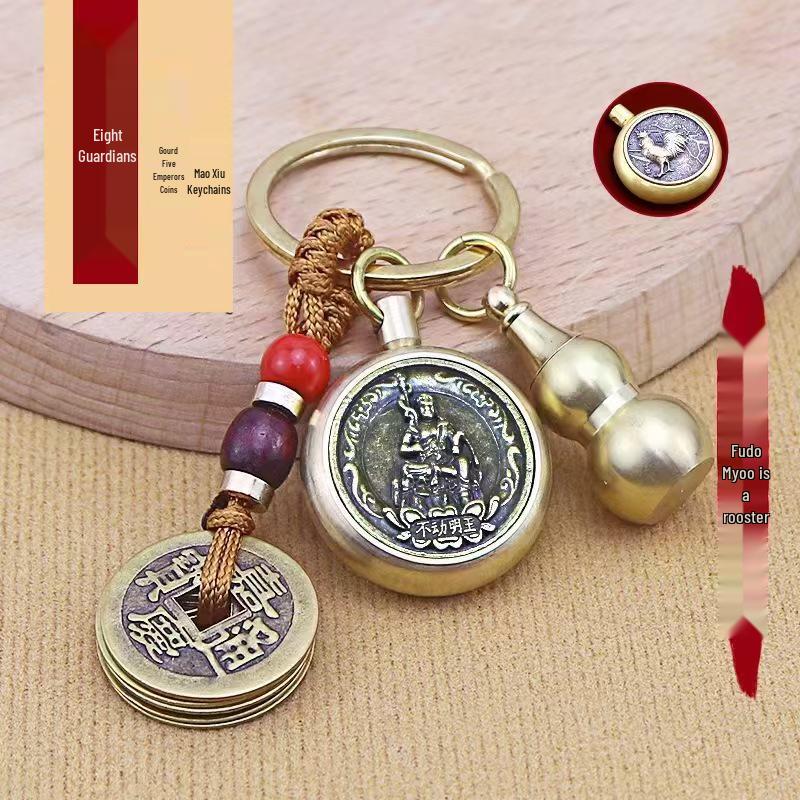 Вращающийся брелок-хранитель знака зодиака из латуни - Успокаивающий брелок-талисман 12 знаков