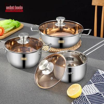 SHENG BI DE Kochgeschirr-Set 3-teilig im koreanischen Stil aus Edelstahl