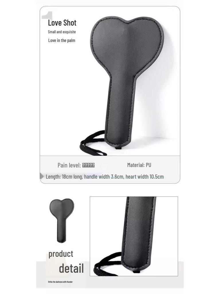 Leather Erotic Ruler Whip for SM Training - Genuine Leather Spanking Tool for Intimate Play
